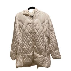 Post Card White Puffer Jacket